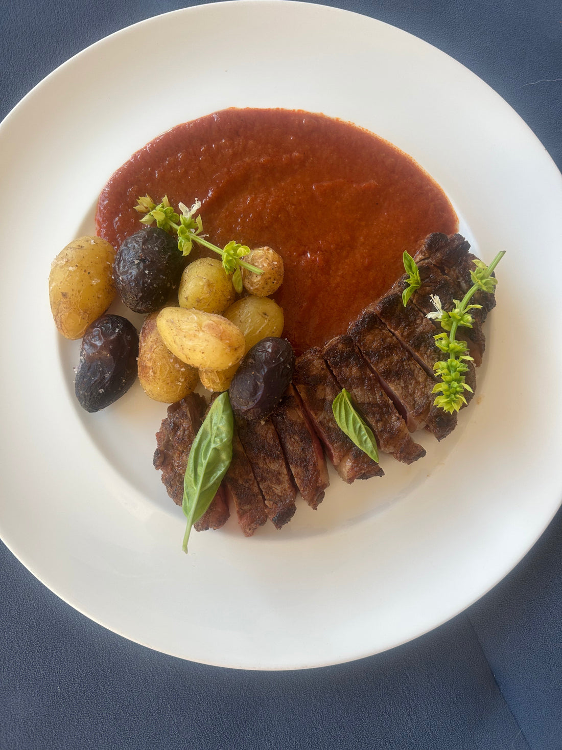 Steak and Potatoes with Vindaloo Sauce